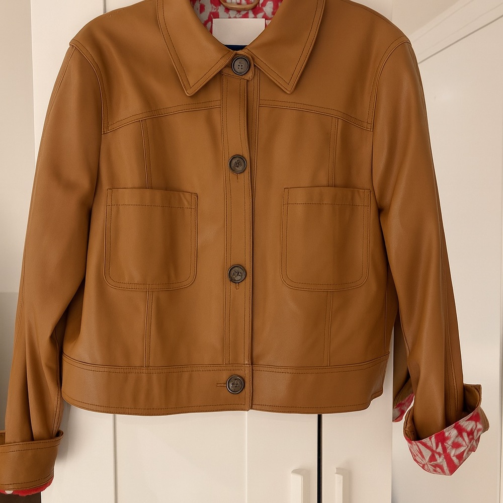 Anthropologie Brown Leather effect Jacket